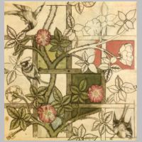 Original design for Trellis wallpaper by William Morris, 1862, Wikipedia.jpg